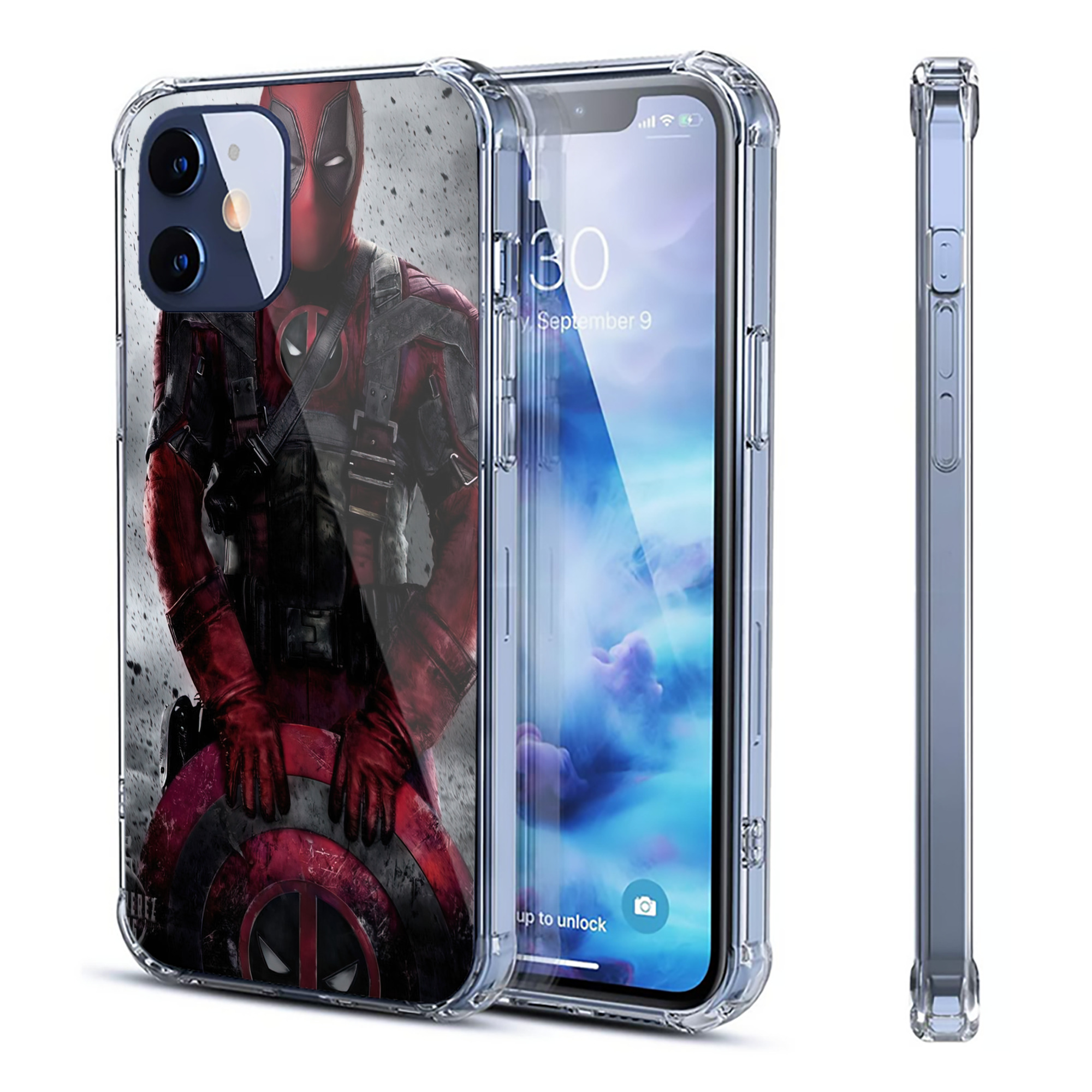 （画像用） Deadpool デッドプール 【iPhone 12シリーズ対応】透明スマホケース（クリアソフトケース）
